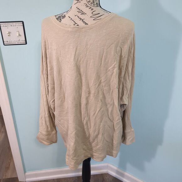 FRESH PRODUCE one size Pocket TUNIC Top tan beige - Picture 2 of 7